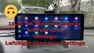 CPD210-10,26' 4K Wireless Carplay Android Auto settings /Left/Right-hand drive settings
