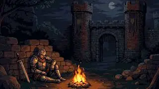 Medieval Campfire Ambience 🔥 Fantasy Music at a Ruined Castle | Fire Sounds for Relaxing, Sleep, D&D