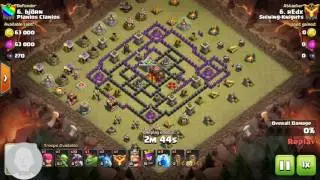TH9 - Zap Quake Dragon attack on a TH9