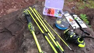 Spinning Fishing Combo 5 Sections Carbon Fiber Lure Fishing Rod 1000-3000 Spinning Reel with line