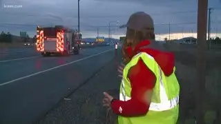 Truck leaking unknown substance at I-90 weigh station near Stateline