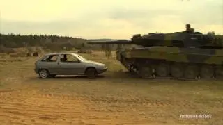 Bil m&oslash;der kampvogn