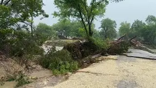 Big Sandy Creek flood damage