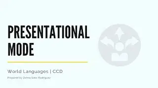 Presentational Mode of Communication 4/4