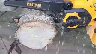 Alloyman Cordless Mini Chainsaw Cutting results &ndash; The Best Styles of 2023