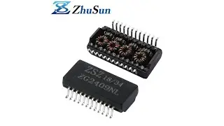 GST5009LF Compatible ZhuSun Jack Ethernet Isolated Transformer Gigabit Magnetics Lan Filter Supplier