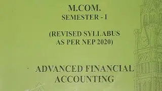 Insurance Accounts |Advanced Financial Accounts | Mcom sem1 nep | UNIVERSITY  SOLUTION