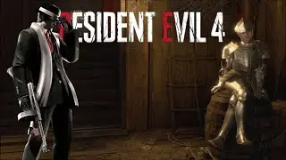Resident Evil 4 | Cutscenes w/ Ashley's Knight Armor and Gas Mask in Pinstripe