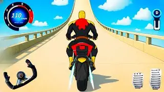 Extreme Motor bike mega Ramp Racing Stunts - High Speed, Big Jumps, Mega Fun bike Race Gameplay