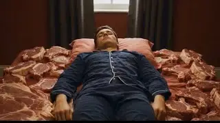 Beds from meat ASMR relaxation video google veo3 Ai satisfying relaxing sleep 