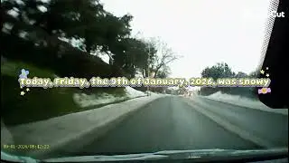 A snowy day in Mansfield, England #snowday #roadtrip #driving
