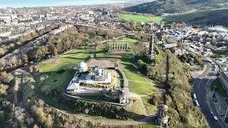 Calton Hill scott shot drone