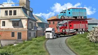Overloaded Trailer - the most dangerous road | Euro Truck Simulator 2