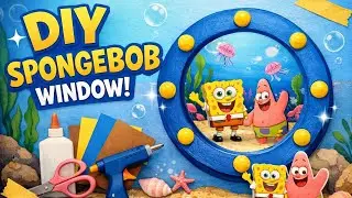 DIY SPONGEBOB WINDOW 🪟 🧽🌷