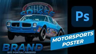 Racing Poster Hero Card Photoshop