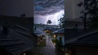 ⚡ Massive Lightning Strike, The Earth Trembles! 🌍 | AI TORNADO #lightning #thunderstorm #ai #shorts