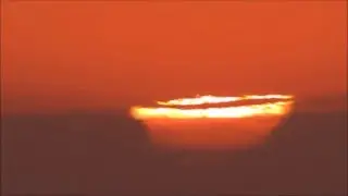 Very unusual and beautiful sunset mirage (Novaya Zemlya Effect)