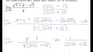 Finding The Limit Using Conjugate Method