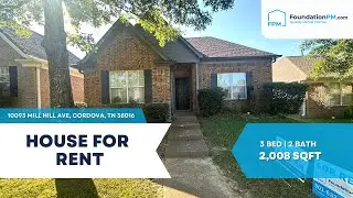 🏡 Move-In Ready Home w/ 2-Car Garage | 10093 Mill Hill Ave Cordova TN | FoundationPM.com