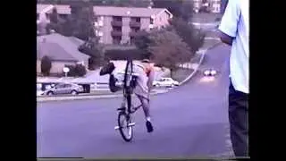 Kevin Jones Whiplashes Down Hill & Terry Adams Hitch Hikers Down it 2000 York Jam Crashes Too