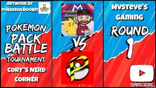 *Pokemon Pack Battle Tournament!* Round 1 VS. Cory's Nerd Corner! Team Up Booster Pack Opening!!!