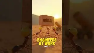Engineers at work! 😎  Wait for end twist 😡 #ants #funny #funnyvideo #ai #engineers