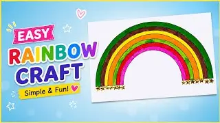 Easy Rainbow Drawing | Simple & Clean Art for Beginners#craft #rainbow 