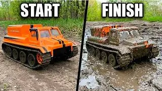 RC Tank vs Tracked Vehicle: EXTREME Mud Challenge!