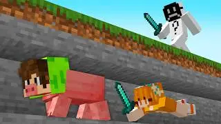 Cadres DISFRAZADO vs 2 CAZADORES en Minecraft!