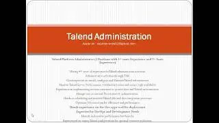 Talend Admin