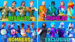 Best Type Of Similar Skins In Fortnite Battle Royale! (Defaults, Bombers, Exclusive, Popular)