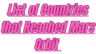 MISSION MARS || LIST OF COUNTRIES THAT REACHED MARS ORBIT @famingzhe5109