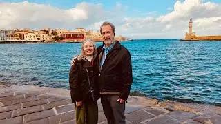 A blustery, rainy day in Chania, Crete, Greece