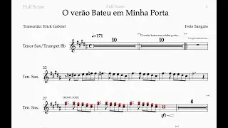 Partitura O ver&atilde;o bateu em minha porta (metais vers&atilde;o sax tenor trompete) &ndash; Baixar na descri&ccedil;&atilde;o