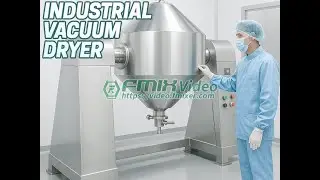 Industrial double cone rotary vacuum dryer machine