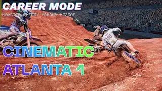 Cinematic footage of Atlanta 1 Career mode (Supercross 5)