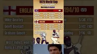 WI Vs ENG 1979 World Cup Final Match Summary #cricket #vivrichards #worldcup #shorts #shortsfeed