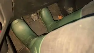 Driving in Wellie boots 