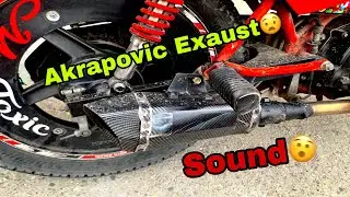 Akrapovic exaust install 😍In hero honda glamour ❤️Sound like a super bike🫨💀#viralvideo #trending