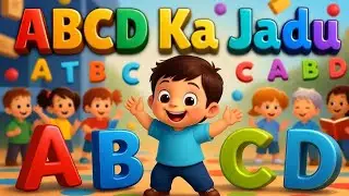 🎵 ABCD Song for Kids | Magic Learning with Fun | Nursery Rhymes in Hindi #funny #music #cartoon 