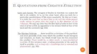 Non-Linear Existentialism: Similarities with Bergson's Creative Evolution