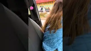 Girl Helps Motorcyclist Scratch His Back on the Road #shorts