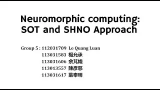 Spintronic Devices Course NTHU Taiwan - Group 5 - Final Presentation Practice