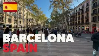La Rambla | Barcelona, Spain | Walking Tour |【4K HDR】| November, 2024