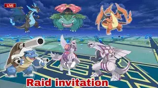 🔴Live Origin  Palkia,charizard ,blastoise & venusaur  raid invitation by  #raj4t5  in  #pokemon