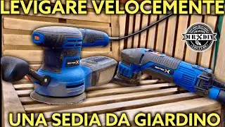 Fai da te. Sverniciare per restaurare sedia da giardino in legno. Levigatrice Dexter Leroy Merlin