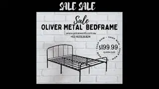 OLIVER QUEEN METAL BED FRAME - AVAILABLE!! ORDER YOURS NOW!