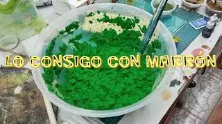 HAZ MUSGO VERDE CON SERRÍN TINTADO, FACIL Y BARATO