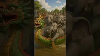 Crazy Animal Boat Race 🛶🐾 #pixarstyle #animation #funnyanimals