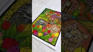 Colorindo gatinhos 🐱 #coloringbook #creativehaven #coloring #cat #colorindolivrostop #coloringbooks